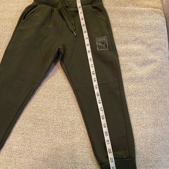 Puma Kids Boys Dark Green Sweatpants Size 6 - Picture 5 of 8